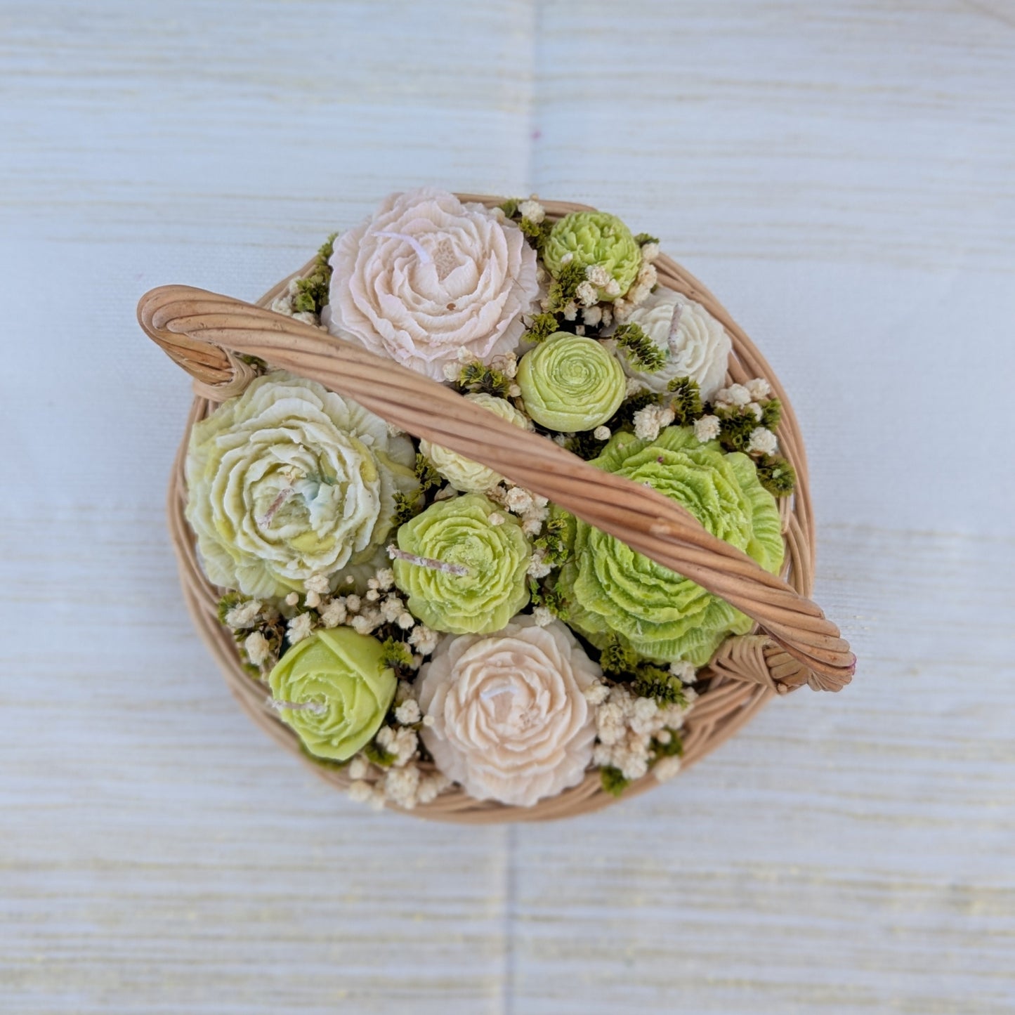 Panier de rose - Bougies Soja parfumée
